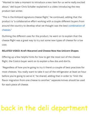 Back in the Deli Department