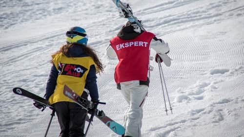Downhill skiing