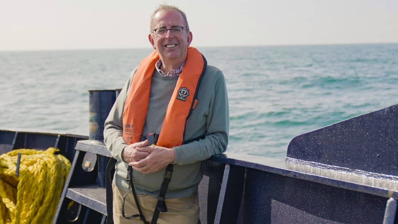 Sailing the Shipping Forecast with The Rev Richard Coles backdrop