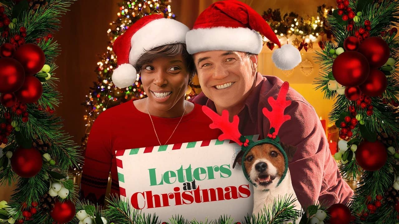 Letters at Christmas backdrop