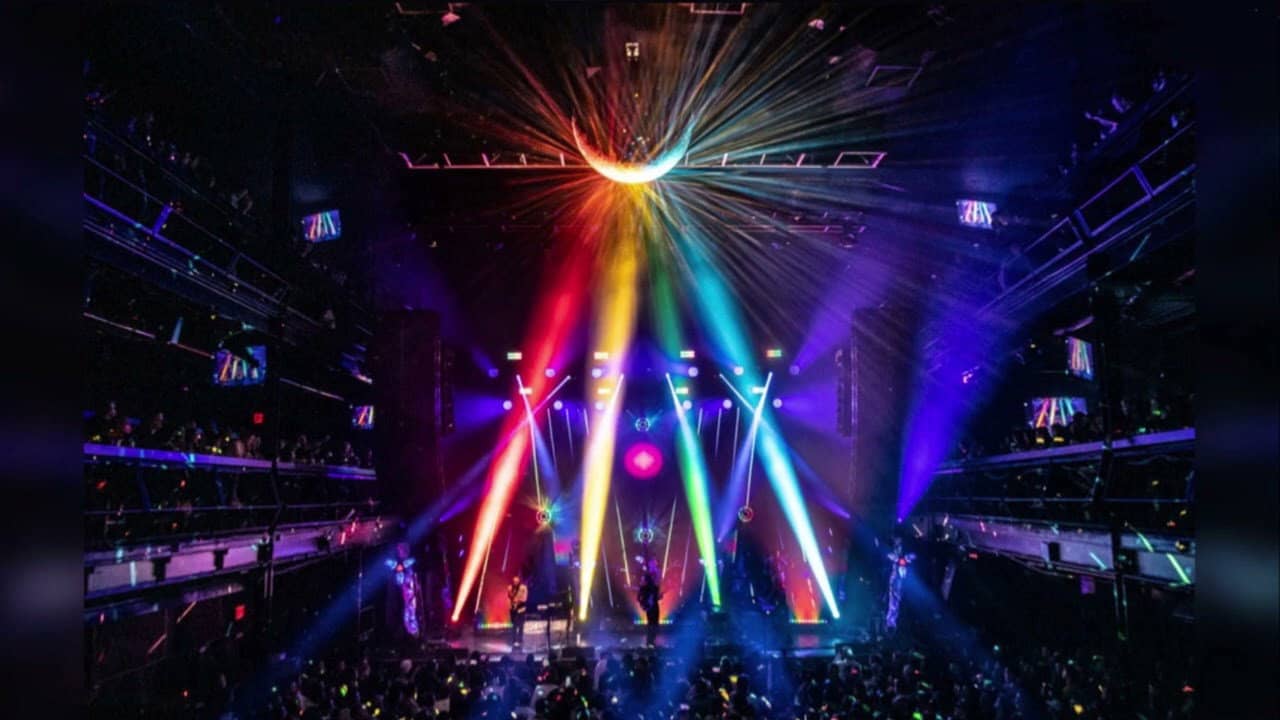 M83 - Live at Terminal 5 NYC backdrop