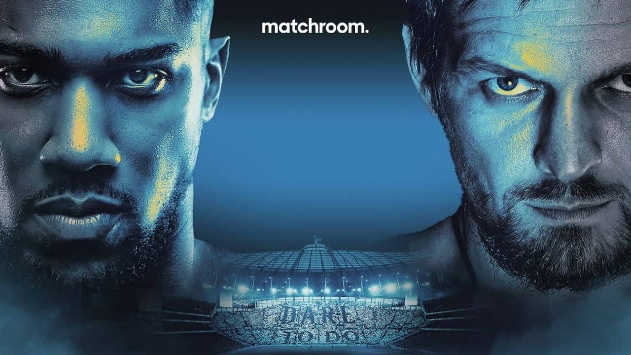 Anthony Joshua vs. Oleksandr Usyk backdrop