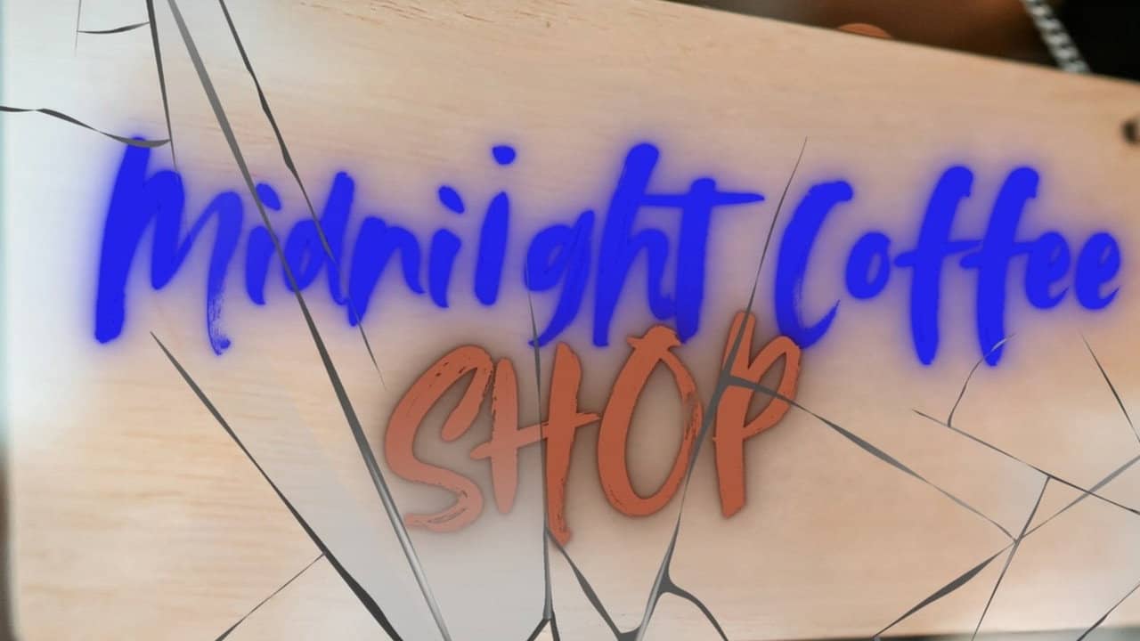 Midnight Coffee Shop backdrop