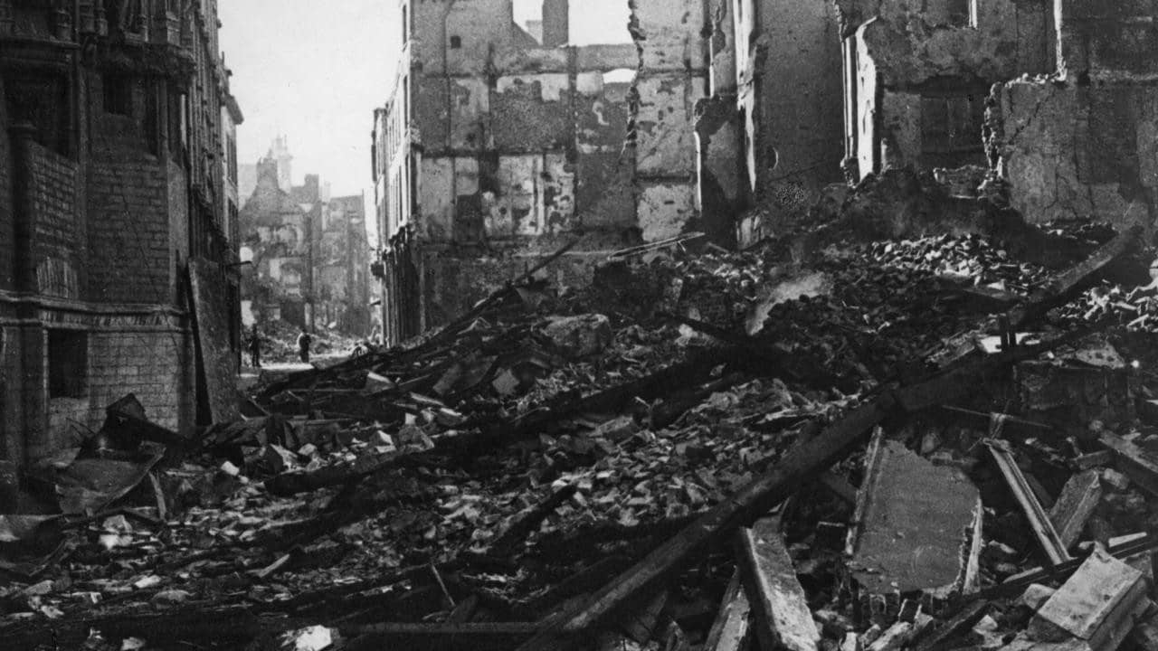 De brand van Leuven backdrop