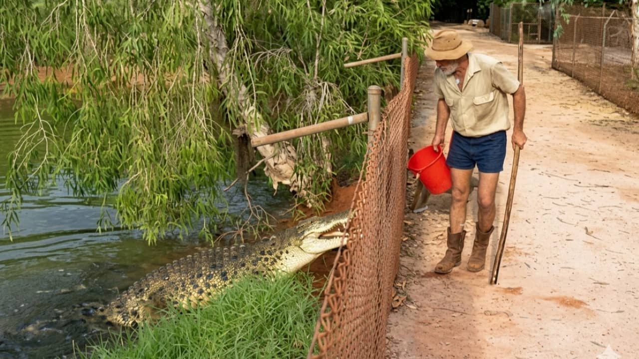 Living With Crocodiles backdrop