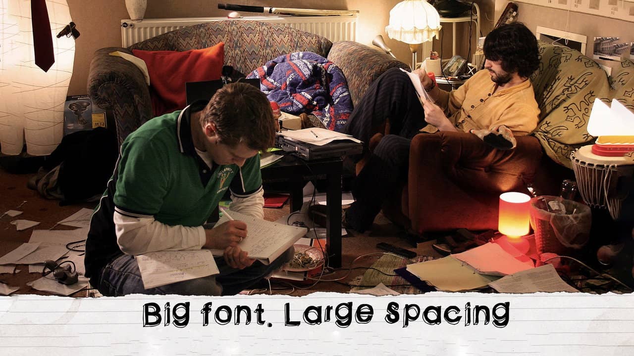 Big Font. Large Spacing backdrop