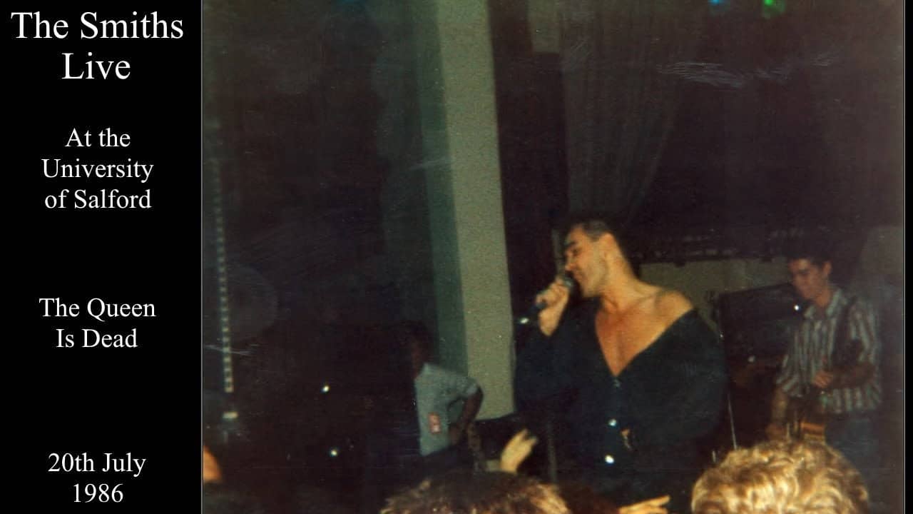 The Smiths: Salford University backdrop