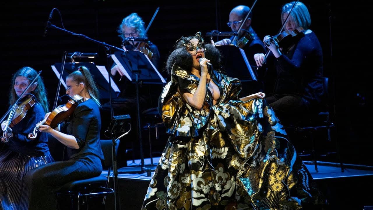 Björk Orkestral backdrop