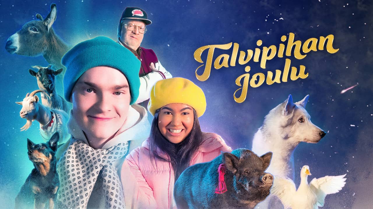 Joulukalenteri: Talvipihan joulu backdrop