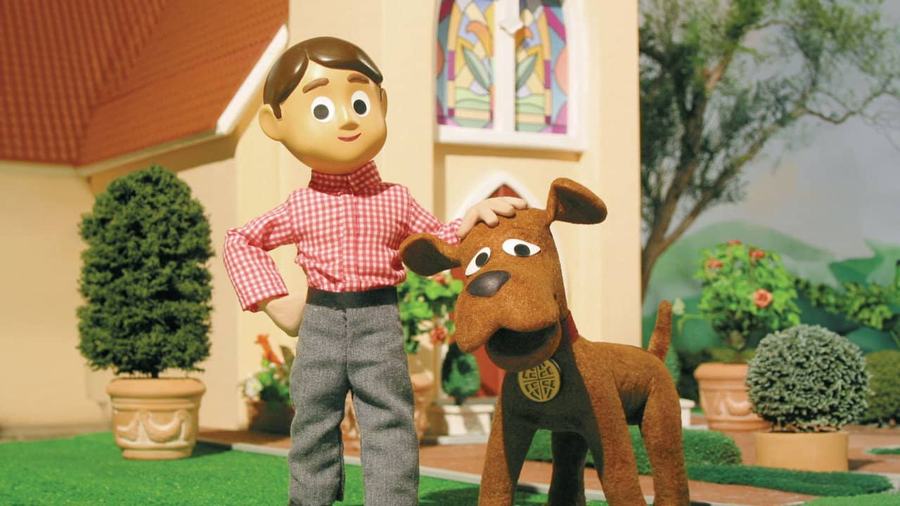 Davey and Goliath backdrop