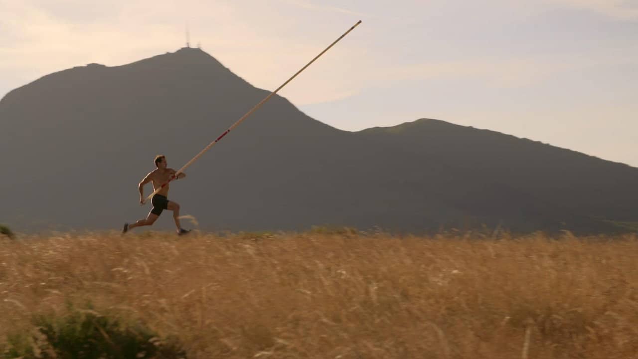 Renaud Lavillenie, all the way to the top backdrop