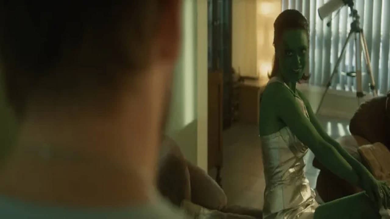 The Green Woman backdrop