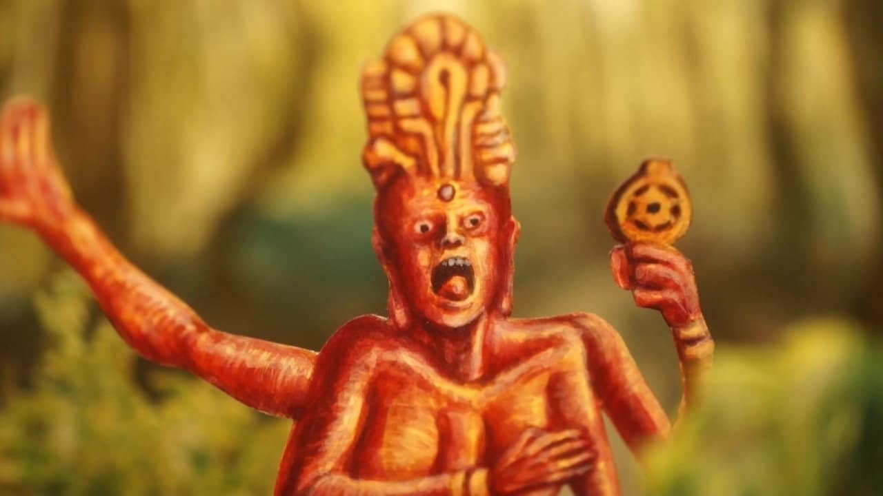 The Burning Buddha Man backdrop