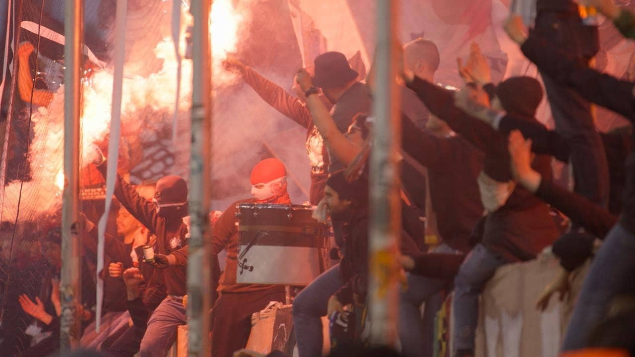 Inside fan curve - fans, ultras, hooligans backdrop