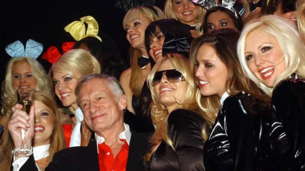 Playboy's 50th Anniversary Celebration backdrop