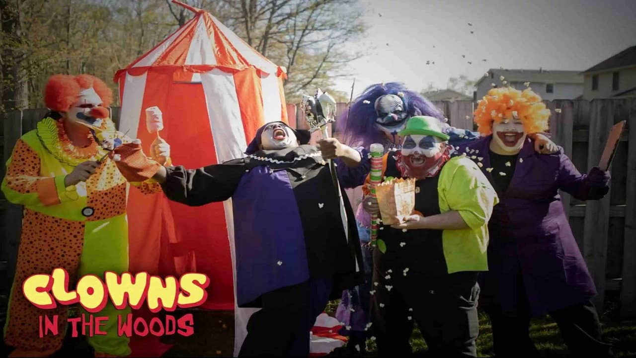 Clowns in the Woods backdrop