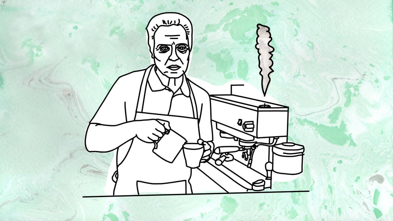 Christopher Walken's Coffee Shop backdrop