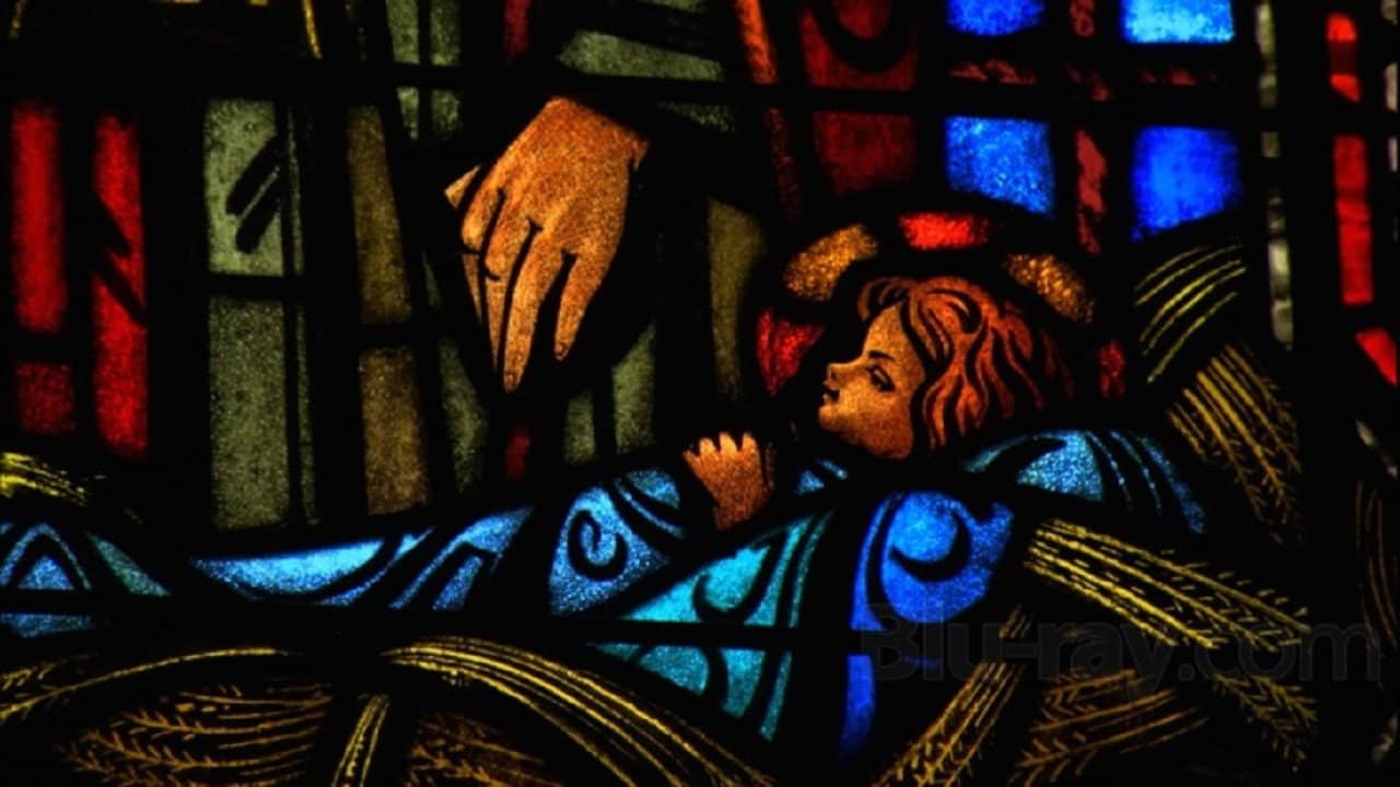 A Stained Glass Christmas backdrop