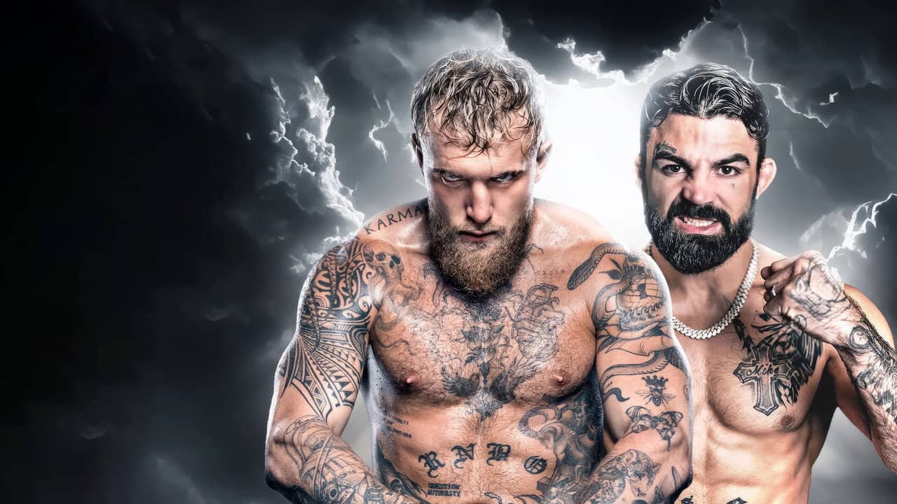 Jake Paul vs. Mike Perry backdrop