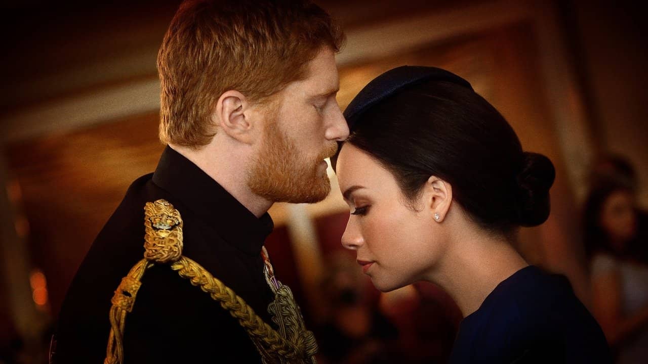 Harry and Meghan: Escaping the Palace backdrop