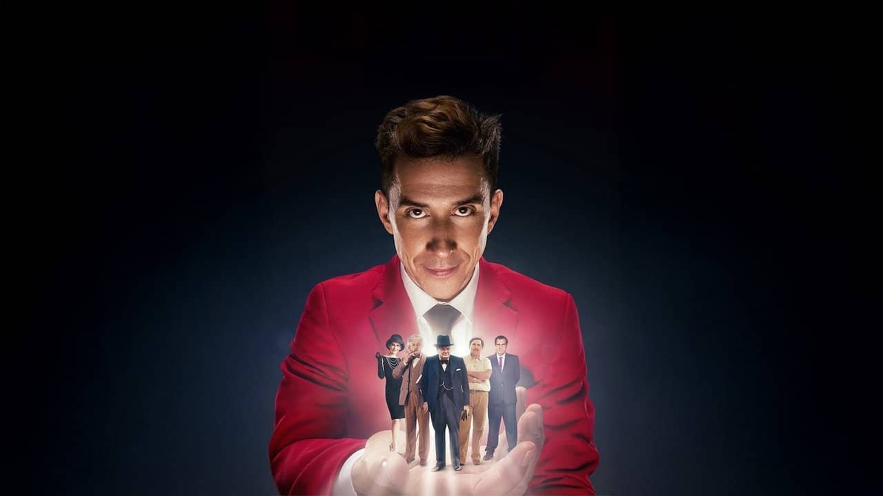 Evil Genius with Russell Kane backdrop