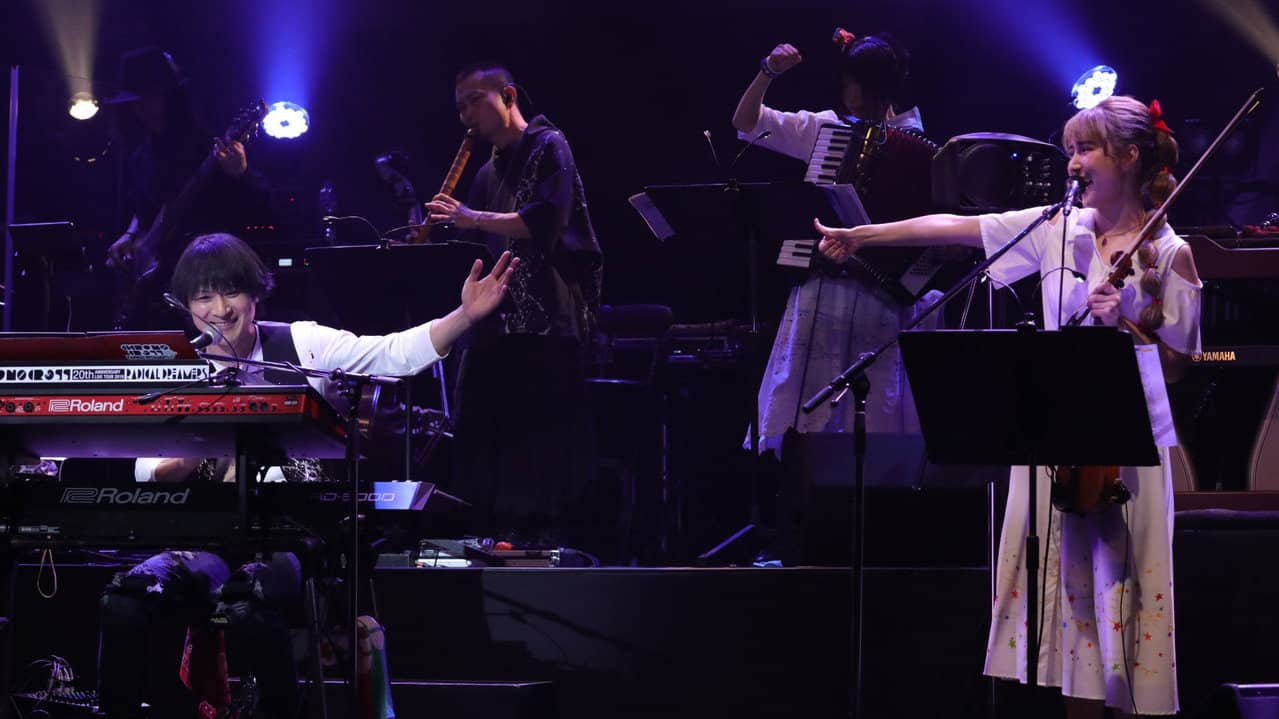 Chrono Cross 20th Anniversary Live Tour 2019 Radical Dreamers Yasunori Mitsuda & Millennial Fair backdrop