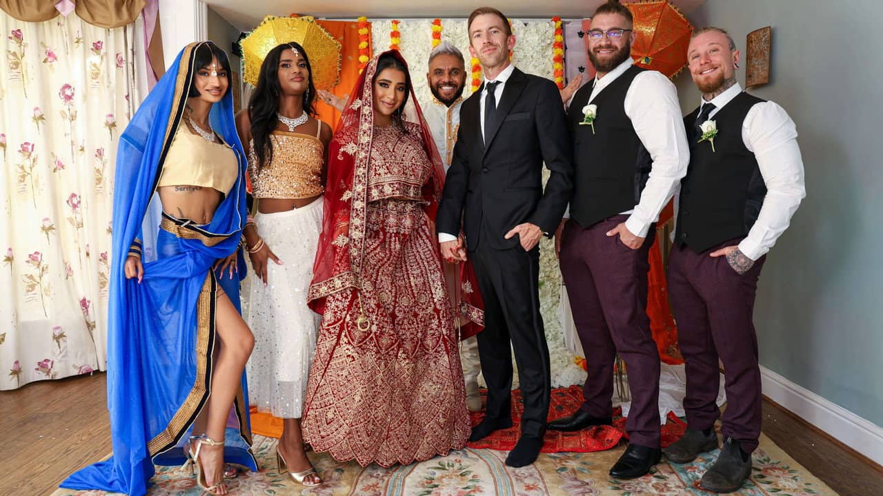 Wet Hot Indian Wedding backdrop