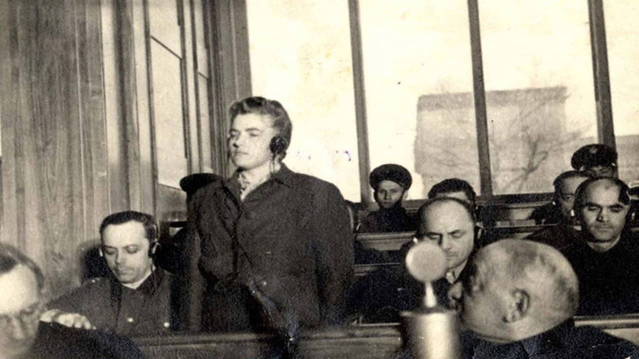 Auschwitz Krakow Trial 1947 backdrop