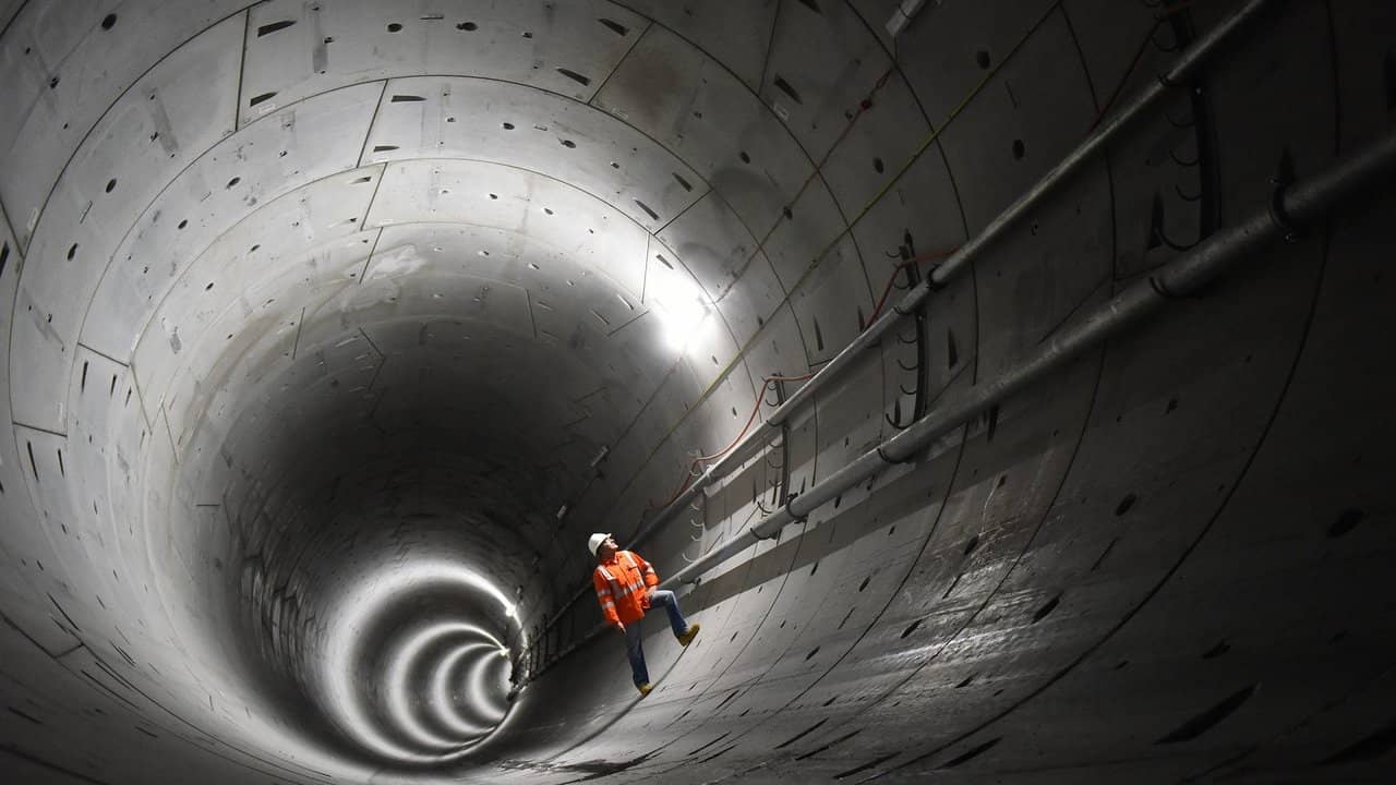 Sydney's Super Tunnel backdrop