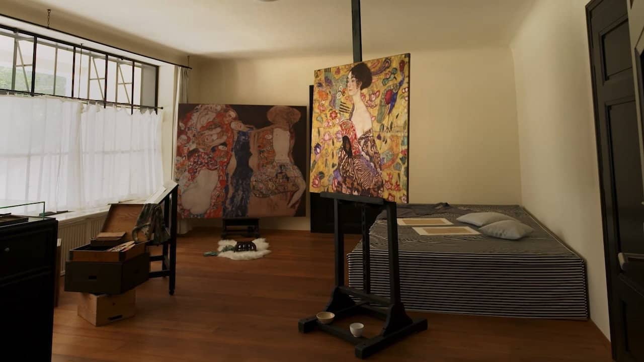 Klimt & The Kiss backdrop