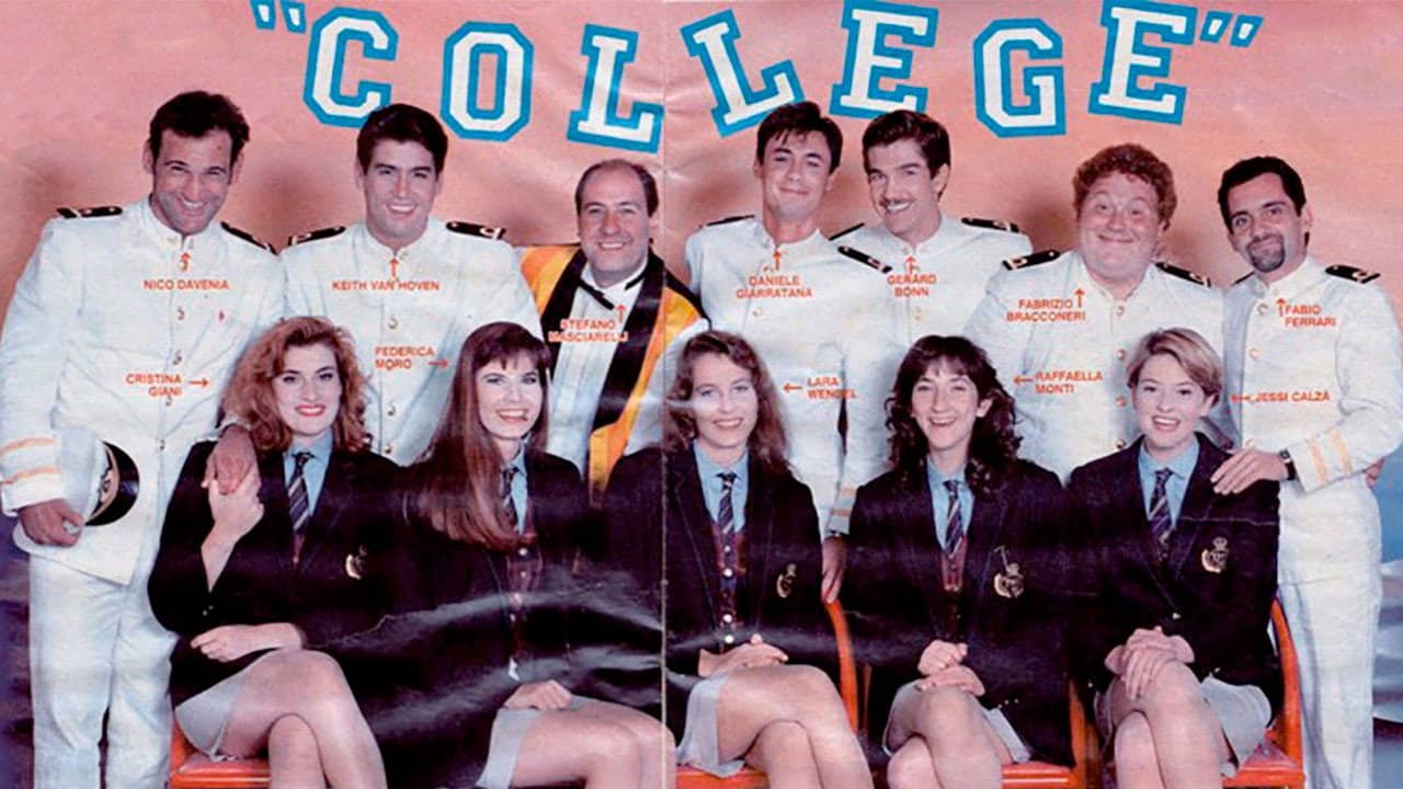 College backdrop