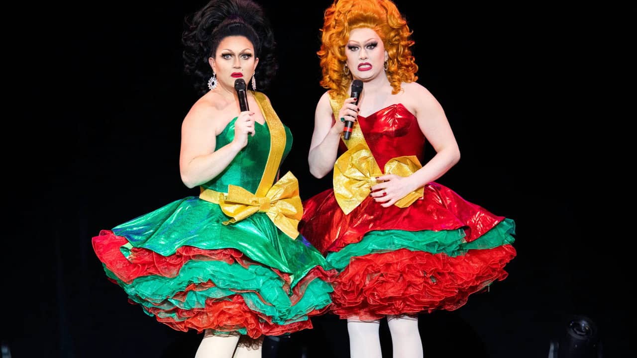 The Jinkx and DeLa Holiday Show 2023 backdrop