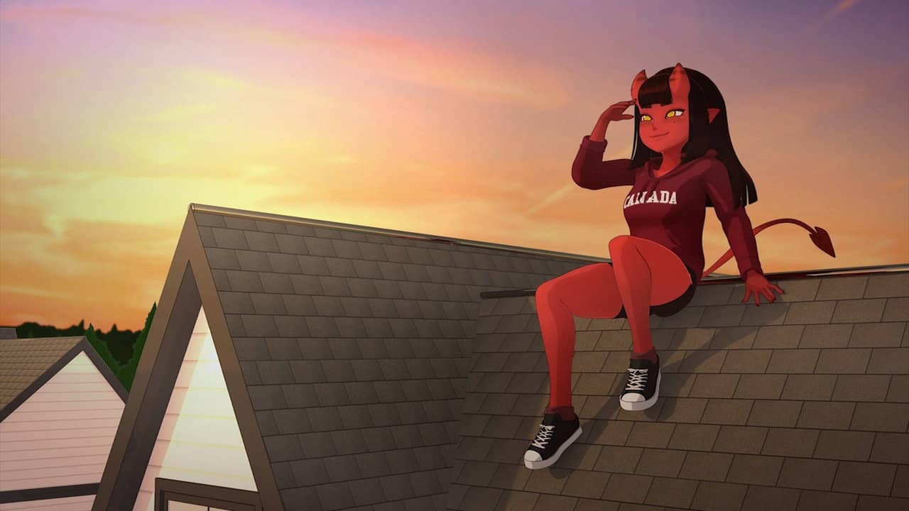 Meru the Succubus backdrop