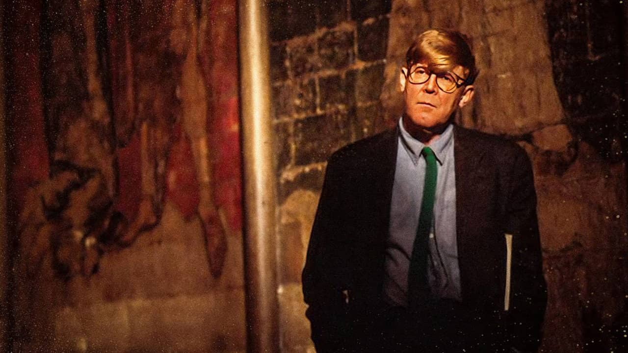 The Abbey with Alan Bennett backdrop