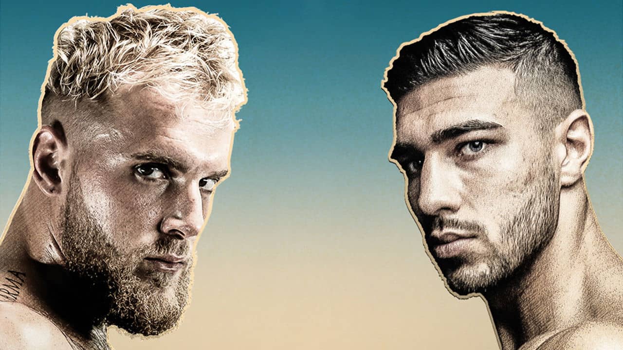 Jake Paul vs. Tommy Fury backdrop