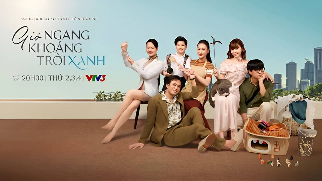 Gió ngang khoảng trời xanh backdrop