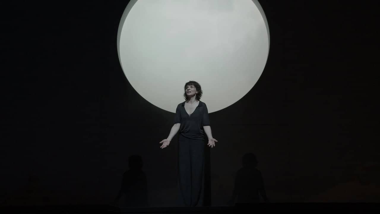 Antigone at the Barbican backdrop
