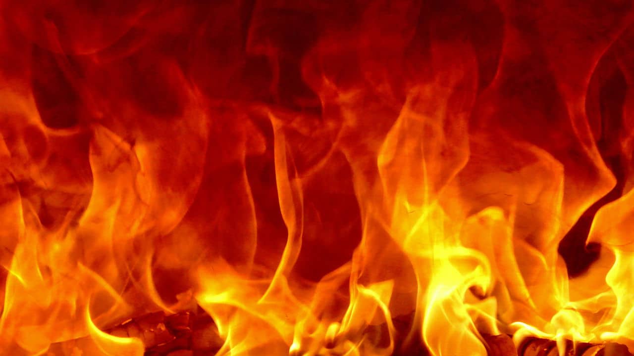 Fire backdrop