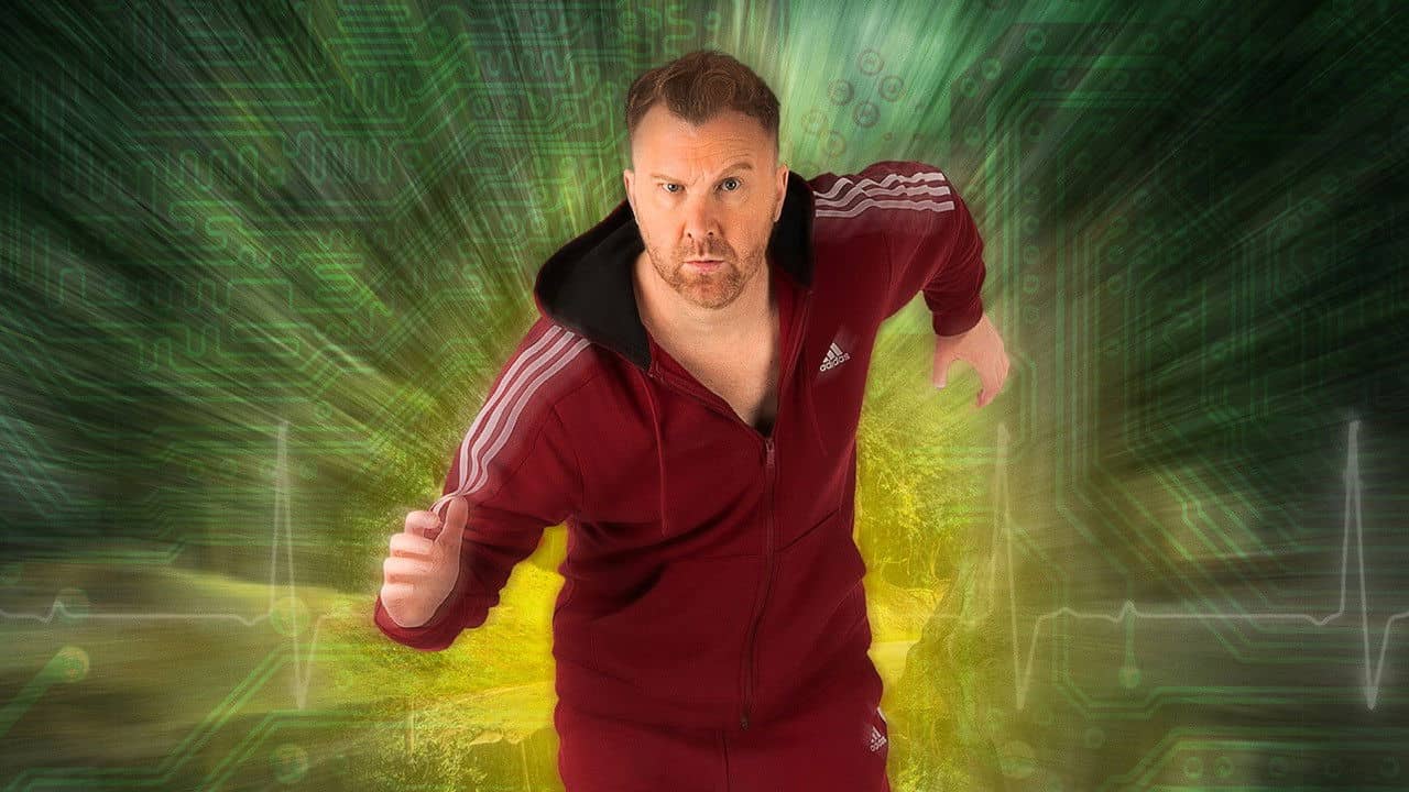 Jason Byrne is... The Ironic Bionic Man backdrop