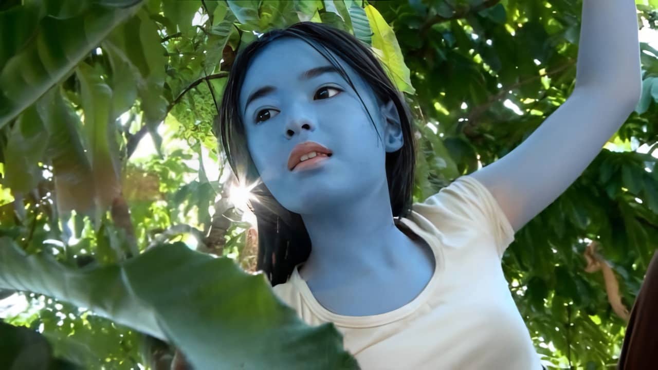Biru backdrop