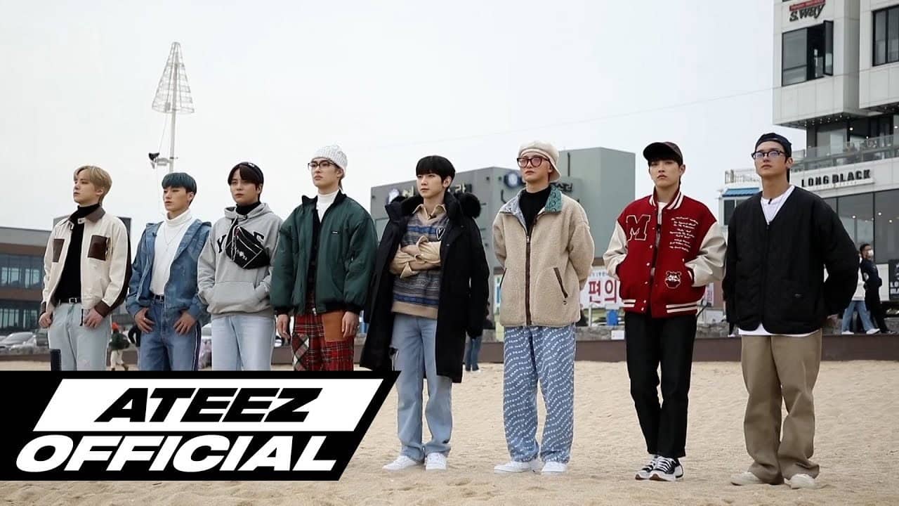 ATEEZ Wanted backdrop