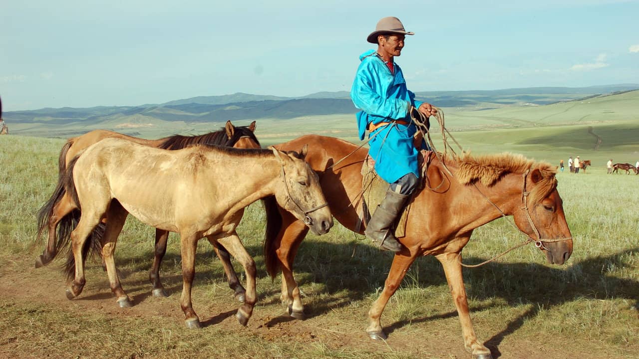 Mongolsko – země modrého nebe backdrop