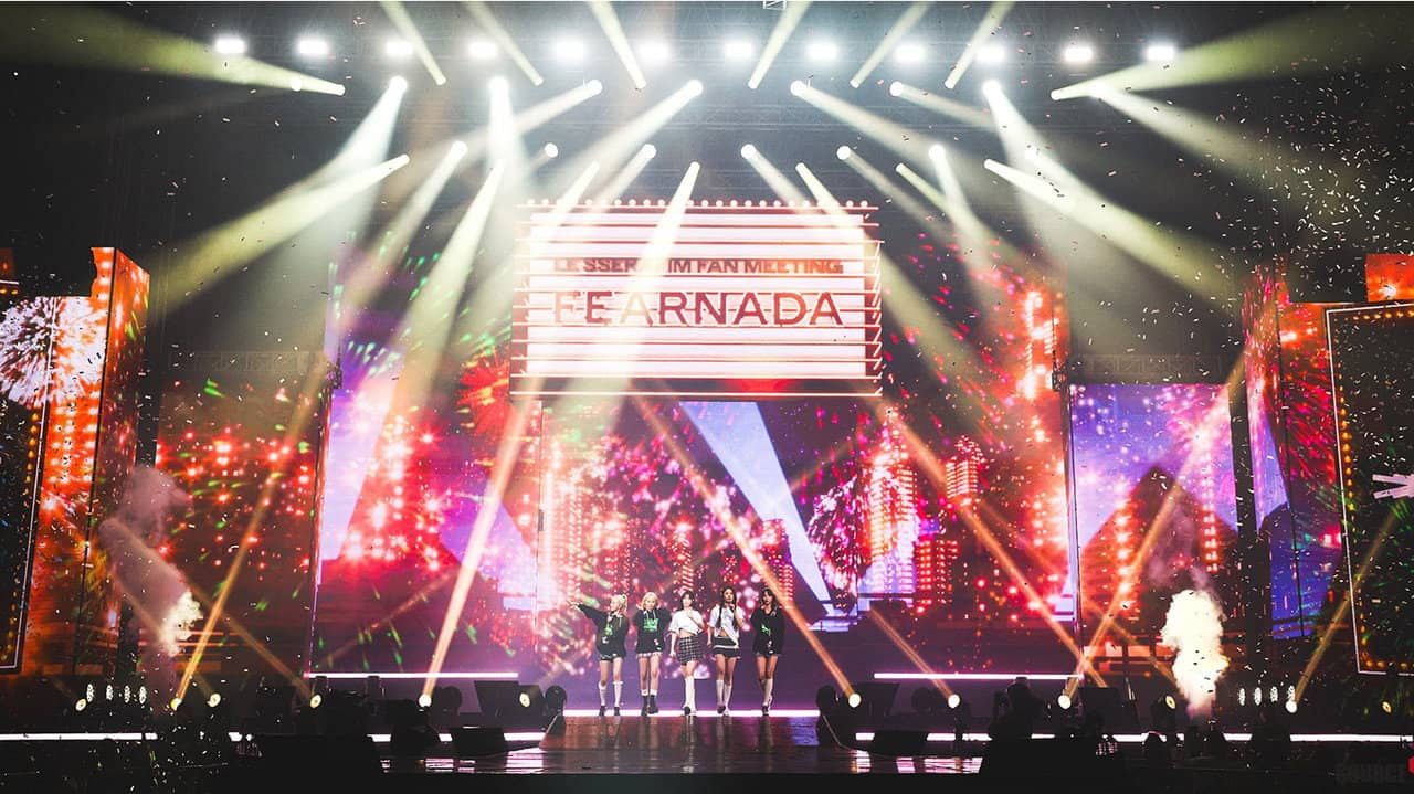 LE SSERAFIM Fan Meeting 'Fearnada' 2024 S/S In Seoul backdrop