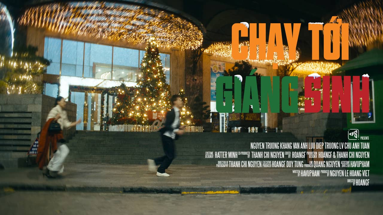 Running to Christmas backdrop