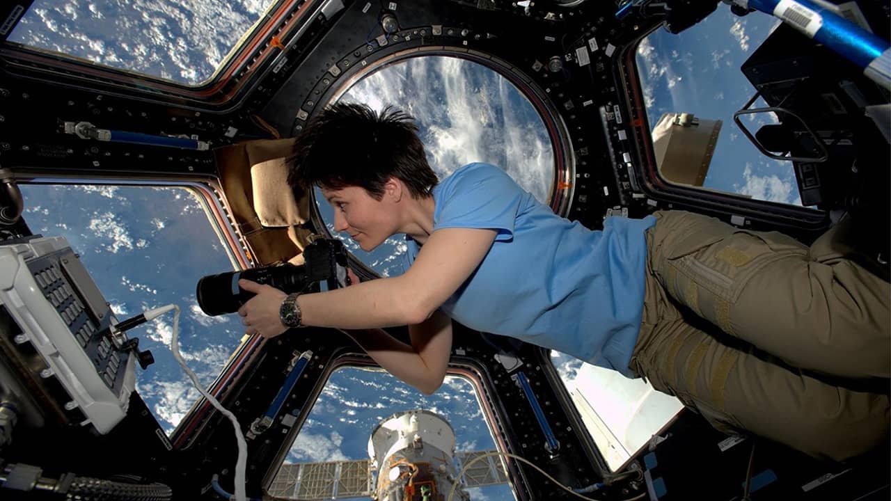 Astrosamantha backdrop
