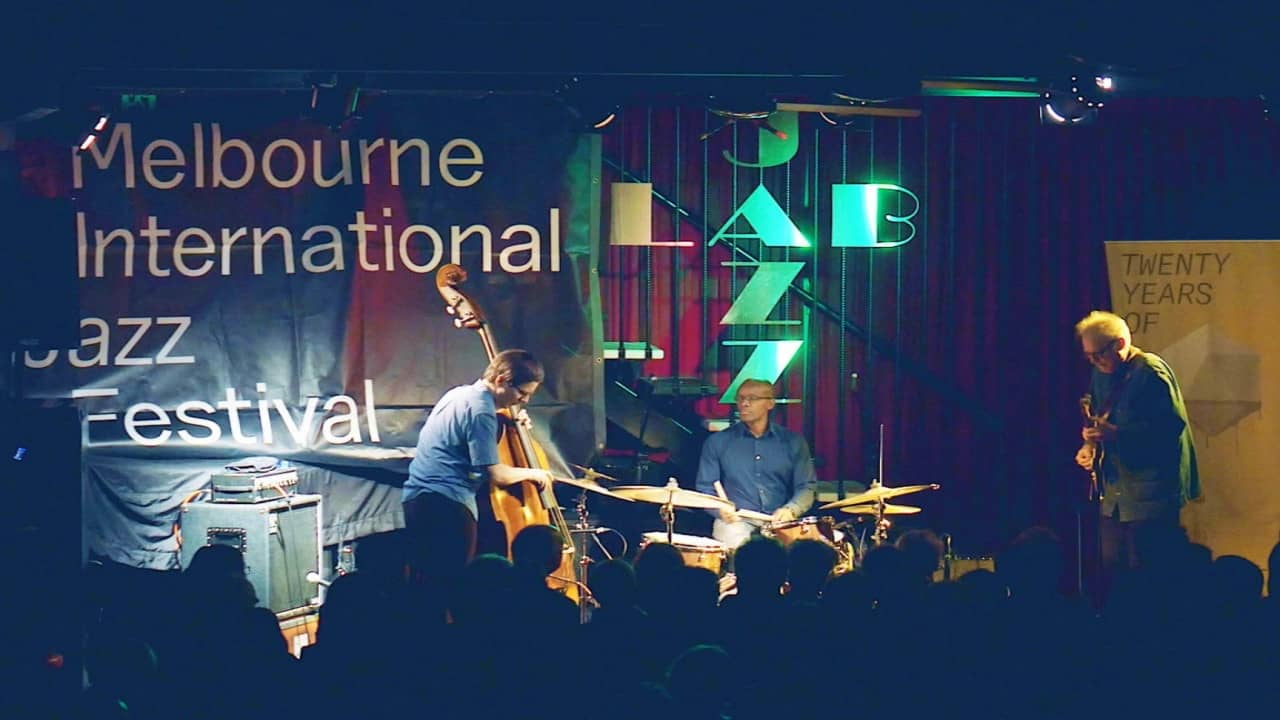 Bill Frisell Trio - Melbourne Jazz Festival 2017 backdrop