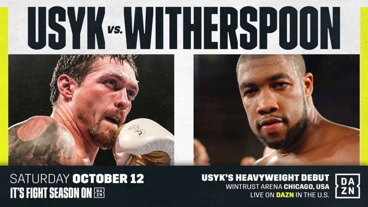 Oleksandr Usyk vs Chazz Witherspoon backdrop