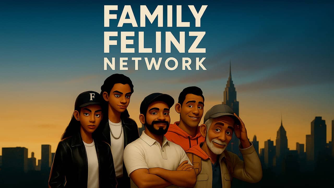 Family Felinz backdrop