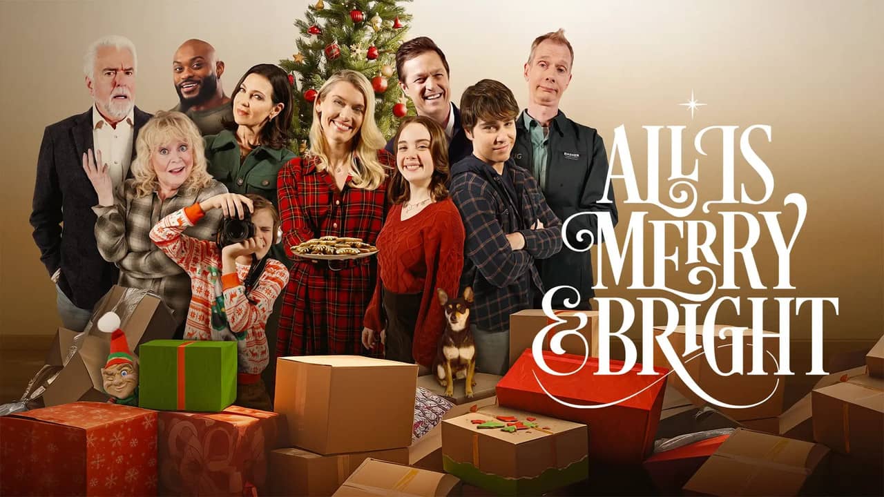 All Is Merry & Bright backdrop