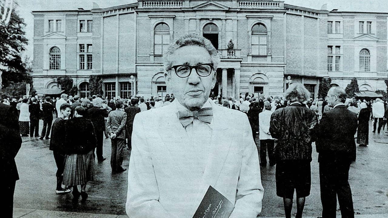 The Remarkable Journey of Bernard Levin backdrop